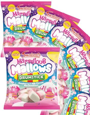 12 stk Swizzels Marvellous Drumstick Mallows - Marshmallows med Smak av Drumstick - Hel Eske 1,2 kg