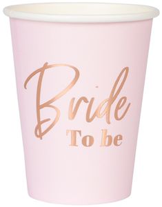 8 stk ''Bride To Be'' Pappkopper 250 ml