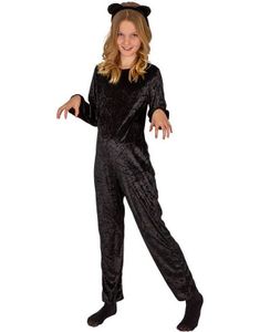 Svart Katt Jumpsuit Kostyme til Barn