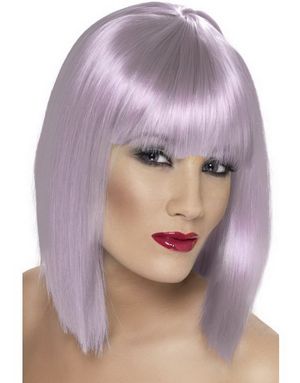 Glam Bob-Cut Parykk - Lilla