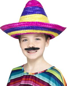 Flerfarget Sombrero Stråhatt for Barn 38 cm