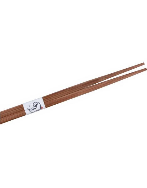 100 par Ranchyu Spisepinner med Dobbel Spiss i Mørk Bambus 24 cm
