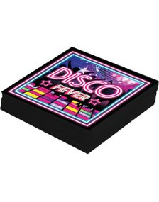 12 stk Servietter 33x33 cm - Disco Fever