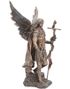 Stor Bronsefarget Erkeengel Gabriel Figur 33,5 cm