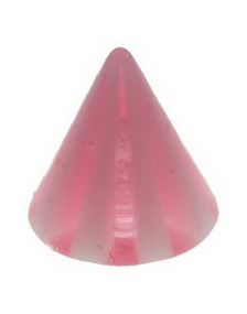 Stripete Spike Pink - 3 mm Akrylkule til 1,2 mm stang