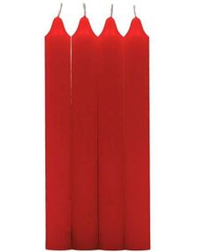 4 stk Røde Kronelys 17,5 cm