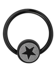 Star Black BCR Piercing - Strl 1.2 x 10 mm