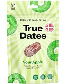 True Dates Sour Apple - Steinfrie Dadler med Sur Eple Godterismak 70 gram