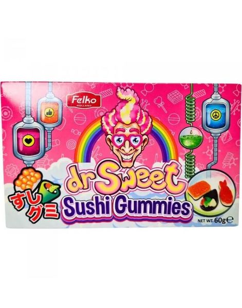 Dr Sweet Sushi Gummies - Vingummi Formet som Sushi 60 gram
