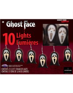 Ghost Face - Lyslenke med 10 Lys (1,8 meter)