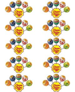 50 stk Chupa Chups Lollipop / Kjærlighet på Pinne