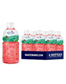 6 stk Mogu Mogu Nata De Coco Watermelon - Vannmelonjuice med Kokosgelebiter - Hel Eske 6x320 ml (Thailand)
