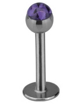 Labret med Glitrende Lilla Stener