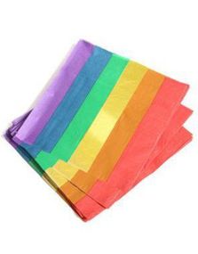 20 stk Regnbueservietter med Gullfolie 33x33 cm - Golden Rainbow
