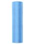 LYS BLÅ Gjennomsiktig Organzaløper 16 cm x 9 meter