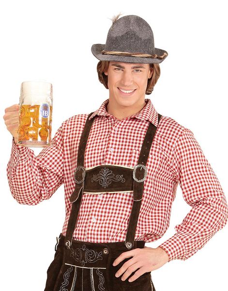 Rød Rutete Oktoberfest Kostymeskjorte