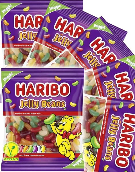 12 stk Haribo Jelly Beans - Poser med Gelebønner - Hel Eske 1,68 kg