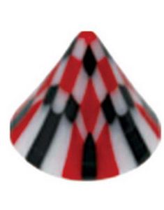 Ruter Black/Red - 5 mm Akrylkule til 1,6 mm stang