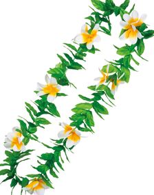 Tropisk Hawaiikrans med Hvite og Gule Plumeria
