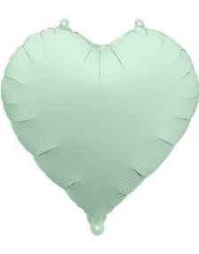 Hjerteformet Matt Grønn Folieballong 45 cm