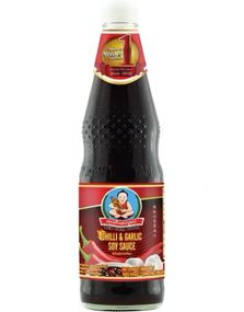 Chilli and Garlic Soy Sauce - Soyasaus med Chili og Hvitløk - Healthy Boy 300 ml (Thailand)
