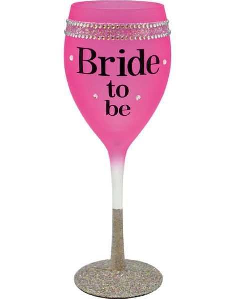 Bride to Be Drinkglass pyntet med Stener