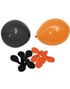 10 stk 30 cm - Svarte og Orange Ballonger
