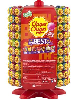 200 stk Chupa Chups Kjærligheter med Hjul-Stativ
