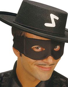 Svart Zorro Inspirert Øyemaske med knyting