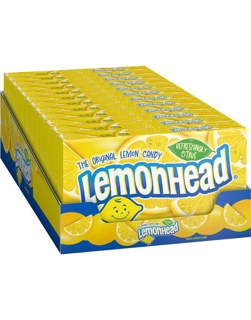 12 stk Lemonhead Original - Sure og Søte Sitronsukkertøy - Hel Eske 1,7 ...