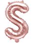 Rose Gullfarget Bokstavballonger A-Z - 35 cm 