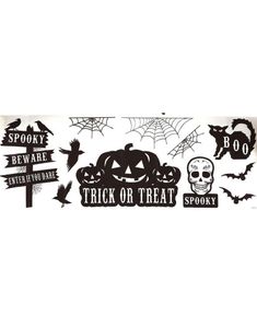 11 stk Halloween Klistremerker til Vindu