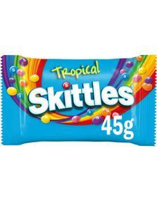 Skittles Tropical - Tyggepastiller med Forskjellige Tropiske Smaker 45 gram
