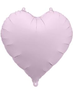 Hjerteformet Matt Lilla Folieballong 45 cm