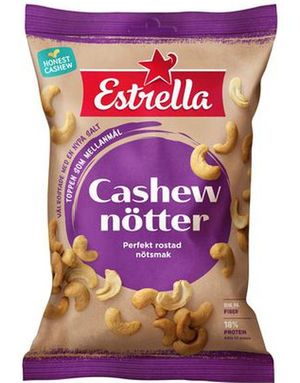 Estrella Ristede og Saltede Cashewnøtter 150 gram
