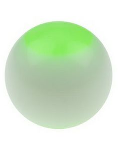 White and Green - 6 mm Akrylkule til 1,6 mm stang