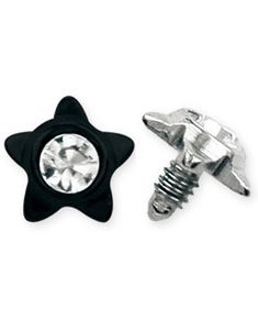 Star With Stone - Svart Dermal Anchor Kule