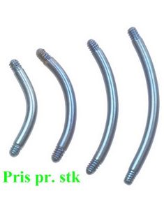 Lys Blå bananstang i Titan til 1,6 mm Kule
