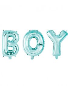 BOY - 3 stk Lys Blå Folieballonger 41 cm