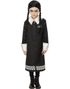 Wednesday - Lisensiert Addams Family Kostyme med Parykk til Barn