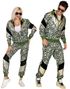 80-talls Grilldress med UV Dollarmotiv til Voksen - Medium