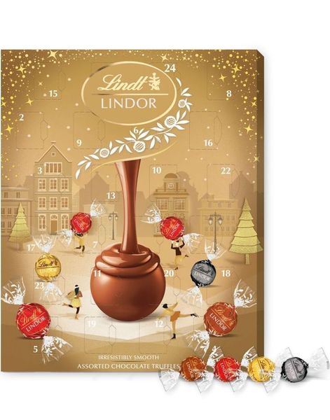 Lindt Lindor Gold - Stor Trøffelsjokolade Adventskalender 233g