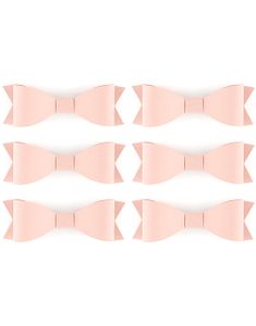 6 stk Pudderrosa DIY Sløyfer 9x3 cm