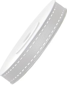 SØLVFARGET Ribbet Bånd med Sting-Motiv 25 m x15 mm