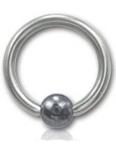 Silver BCR med Hematite ball Titan