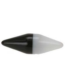 Spiss Pille Svart/Hvit - 5x15 mm Akrylkule til 1,6 mm stang