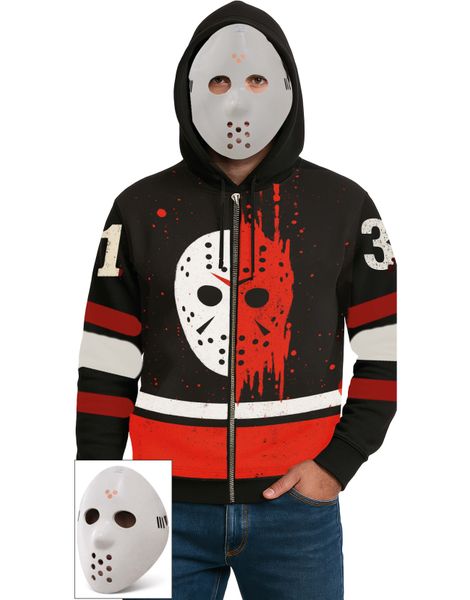 Skummel Morder Genser med Maske - Large