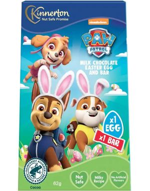 Kinnerton Paw Patrol Sjokoladeegg og Sjokoladebar 62 gram