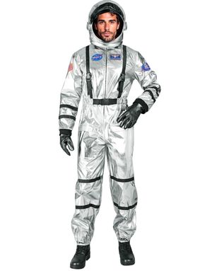 Sølvfarget Astronaut Herrekostyme
