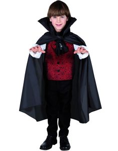 Svart Vampyr/Djevelkappe til Barn - 75 cm